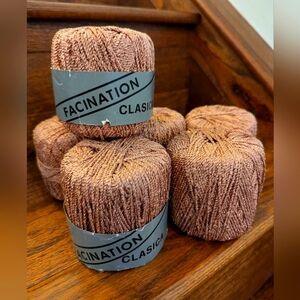 Yarn Fascination Clasica  Viscose  cotton yarn, bronze Made in Italy 6 x 50g
